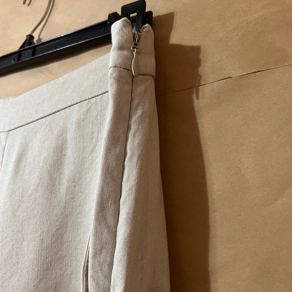 Witchery | Linen Blend Wide Leg High Waisted Trouser Pants Culottes Flax Size 10 - Picture 5 of 12